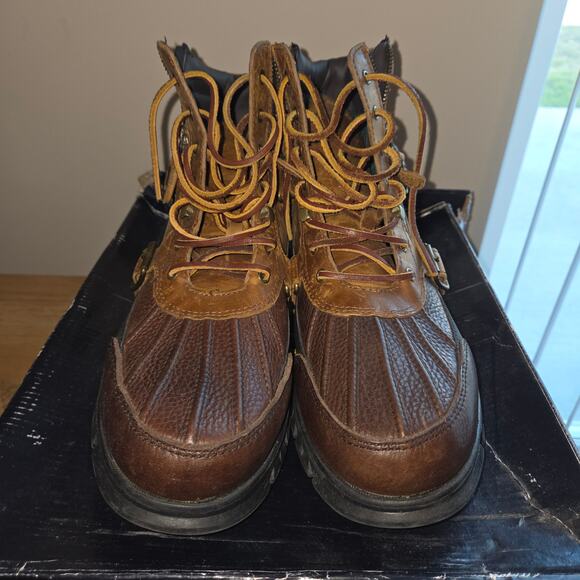 Polo Ralph Lauren Demond Boots Leather Upper, Buckle Zip 11 - Picture 3 of 6